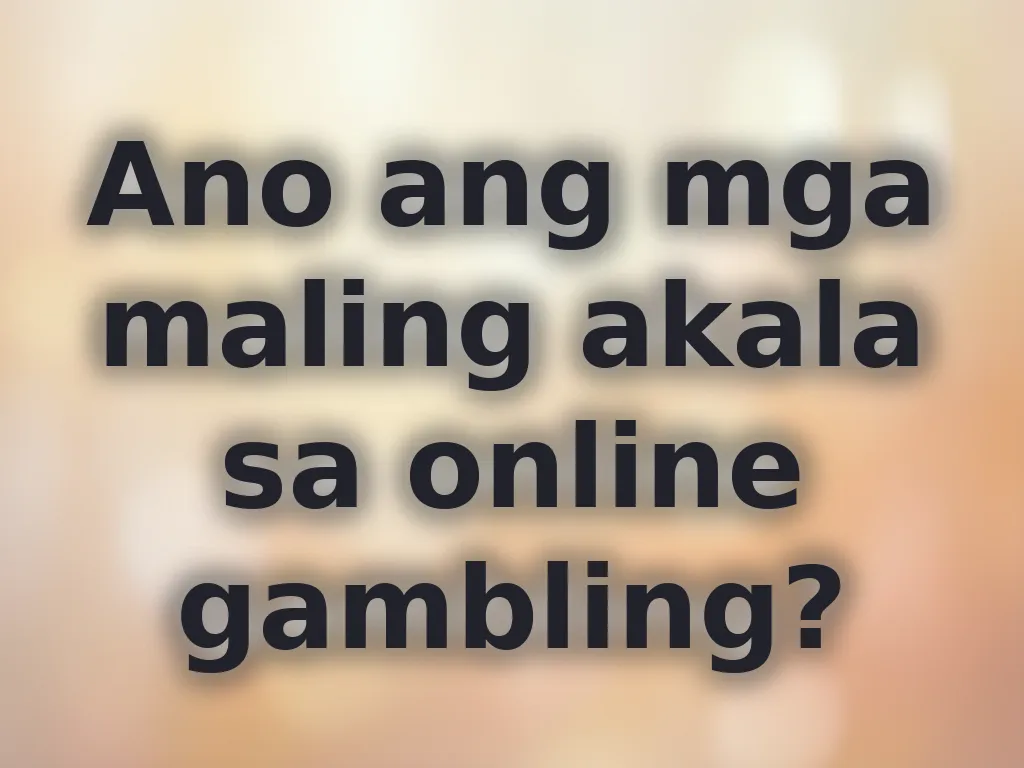 Mga mito sa gambling